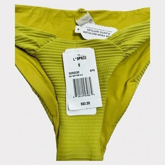 L Space Sol Bikini Bottom Cia Swimwear in Apple Green Size Small - Picture 6 of 6